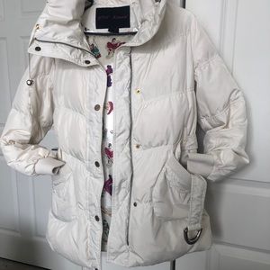 Ladies Betsey Johnson Off/White Weather Coat